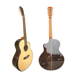 China Made Brand Solid Spruce <b>Top</b> Good quality Back and Side Design Acoustic Guitar with Armrest - Product Image 1