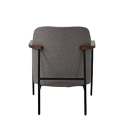 Fauteuil lounge en tissu ultra confortable avec structure métallique robuste, chaise individuelle pour les espaces commerciaux et hôteliers