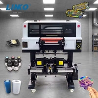 Mesin Printer UV DTF Semi-Otomatis Populer LINKO 2026 One Xp600 Desktop A3 A2 Flat Bed untuk Kartu