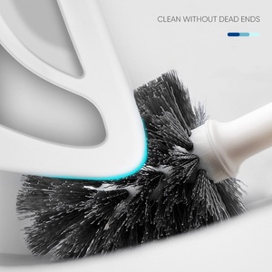 Set Spazzola per WC con Manico Lungo, Spazzola per Pulizia Domestica Senza Angoli Morti con Base - Product Image 3