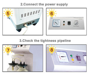 Aspirateur électrique portable à prix d'usine, 2 bouteilles de stockage de 2500 ml, faible bruit (65 dB), alimentation 220 V 50 Hz, certifié ISO13485 - Product Image 5