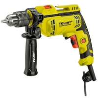 Perceuse à percussion portative Tolhit 220 V à vitesse variable, moteur à balais électrique industriel, réversible, 13 mm