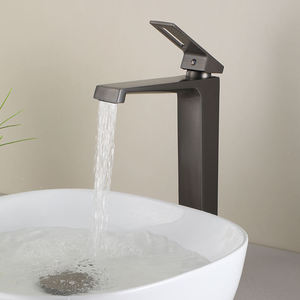 Grifo Mezclador para Lavabo, Latón, Monomando, Agua Fría y Caliente, Caño Alto, Montaje en Cubierta, Núcleo <span class=keywords><strong>de</strong></span> Válvula <span class=keywords><strong>de</strong></span> Cerámica para Lavabo <span class=keywords><strong>de</strong></span> Encimera - Product Image 5