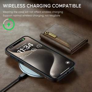New M5 loạt riêng biệt các trường hợp điện thoại cho iphone15promax đứng vỏ sò điện thoại di động bao da từ thẻ gói điện thoại trường hợp - Product Image 4