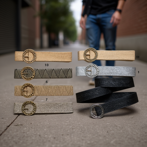 Cintura in PP con Fibbia Rotonda in Metallo da 5 Cm - Product Image 1