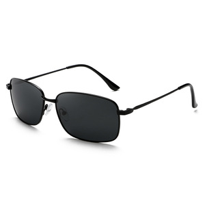 Lunettes de soleil métalliques Greyjack pour hommes, monture carrée, UV400, polarisées, verres TAC noirs, type 3, pare-soleil - Product Image 4