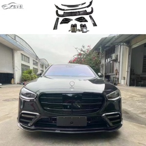Kits de carrosserie W223 adapté<span class=keywords><strong>s</strong></span> aux jupes latérales de pare-chocs avant en fibre de carbone évents d'échappement de luxe pour W223 <span class=keywords><strong>S</strong></span> CLASS 2020 + - Product Image 2