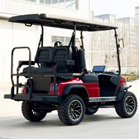 Voiturette de golf électrique professionnelle DC-H-F2+2, 4 places, surélevée, personnalisée, fabriquée en Chine, pour la chasse