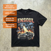 Private Label T-Shirt Hersteller Schwere Baumwolle Drop-Shoulder Oversize DTG Digitaldruck Maßgeschneiderte Streetwear Herren T-Shirt
