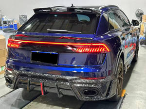 Parachoques de Fibra de Carbono Seca para el Nuevo <span class=keywords><strong>Audi</strong></span> RSQ8 con Salidas de Escape Traseras Iluminadas, Instalación con Tornillos, Ajuste Universal - Product Image 5