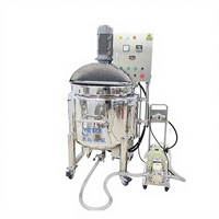 Agitateur émulsifiant pour double gel, équipement de mélange avec chauffage, machine en acier pour shampoing liquide à double enveloppe chauffante