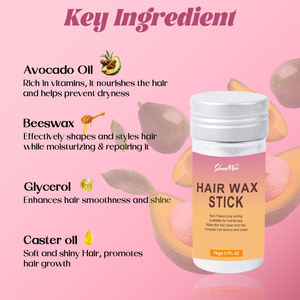 Cera de cabelo Vara para Perucas Gel Creme Styling Cabelo Quebrado Artefato Frizz Fixo Fofo Crianças Homens e Mulheres Styling Cera - Product Image 5