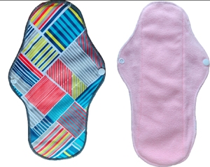 Promotion : Serviettes hygiéniques réutilisables en polaire douce 16*30cm, serviettes menstruelles lavables en tissu à motifs variés pour flux abondant de <span class=keywords><strong>nuit</strong></span> - Product Image 2