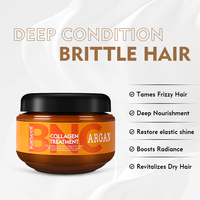 Masker pelembap rambut, perawatan Keratin memberi nutrisi alami masker rambut minyak Argan Label pribadi