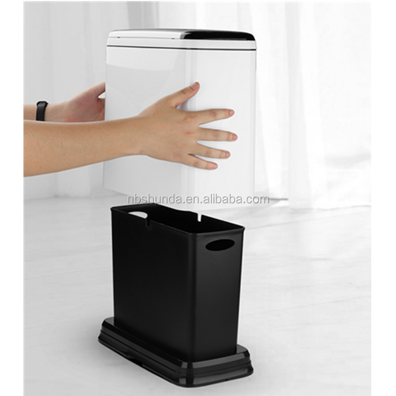 9L Hot Selling Smart Sensor Bin Soft Close Bathroom Sensor Bin Square Shape Smart Trash Bin · image 3