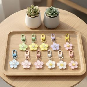 Porte-clés romantique fleur de cerisier, pendentif mignon Sakura pour fille, élégant breloque de sac, accessoires de sac - Product Image 1