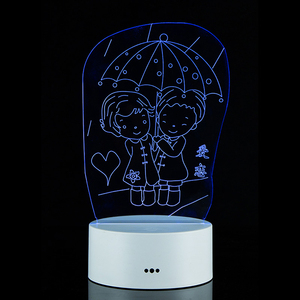 Tùy chỉnh 7/16 Màu sắc cảm ứng <span class=keywords><strong>LED</strong></span> ánh sáng ban đêm cảm giác kiểm soát tạo ra 3D Acrylic Board <span class=keywords><strong>LED</strong></span> ánh sáng ban đêm - Product Image 6