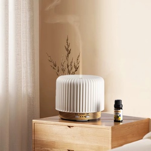 Aroma Stone Diffuser Aromatherapy Humidifier <b>Plug</b> in Aroma Diffuser Three <b>Lights</b> Adjustable Nano-mist Ceramic Aroma Diffuser - Product Image 4