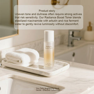 Tonique Visage Doux Sans Alcool pour Peaux Sensibles, Hydratant Végétalien au Riz Fermenté et Niacinamide, Essence Apaisante, Marque Blanche - Product Image 3