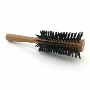 Manufacturers Styling Wood Round Curling Hair Brush With Boar Bristle