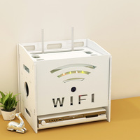 Boîte de rangement de bureau multicouche Boîtes de rangement pour routeur Wifi Câble Prise d'alimentation Fil Étagère flottante murale Rack de rangement