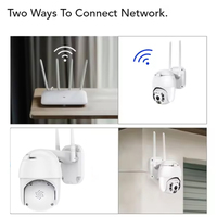 4MP Yiiot kamera keamanan, kamera IP WiFi luar ruangan CCTV rumah murah tahan air tanpa kabel WiFi Video pengawasan jaringan PTZ CMOS