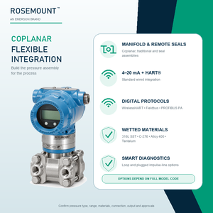 Medidor Diferencial Inteligente Coplanar 3051CD/3051CG/3051CA, Señal Absoluta 4-20mA HART, Control de Procesos de Aire - Product Image 4