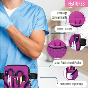 <b>Nurse</b> Waist <b>Bag</b>,<b>Nurse</b> Pocket Organizer with Adjustable Shoulder and Waist Strap for Medical Supplies - Product Image 2