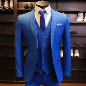 Elegante tendencia elegante talla grande ajuste sólido manga larga Formal Tops Prom Terno Masculino Slim Blazers traje de hombre solo - Product Image 5