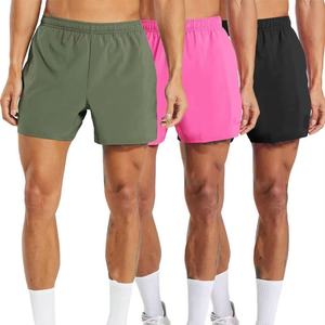 Shorts de sport pour homme avec logo OEM, lot de 2, séchage rapide, musculation, haltérophilie, tricot, athlétique, entraînement, course à pied - Product Image 1