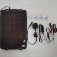 Module de panneau solaire amorphe Portable 4.5W cadre en plastique léger 18V charge pour Camping randonnée petite pince crocodile lumière