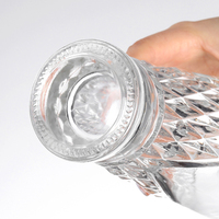Haute Qualité Usine Directe Super Silex En Relief Whisky Vide 1000ml Spiritueux Ronds Vodka Verre Brandy Bouteilles