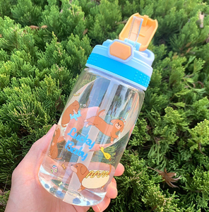 480ml People's Duckbill <b>Straw</b> Plastic Water Bottle, Popular/trendy Sports Water <b>Flask</b> - Product Image 4