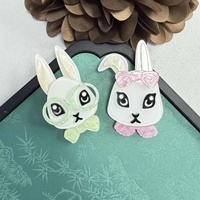 Broche Lapin en Acrylique Amusante et Mignonne, Épingle Animale Faite à la Main, Accessoire de Vêtement Élégant pour Femme, Cadeau