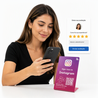 Support de table NFC en PVC |    Support d'affichage de menu NFC en PVC souple avec impression de logo, code QR et avis sur les réseaux sociaux