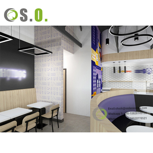 Designs de décoration de café haut de gamme Design d'intérieur de café personnalisé Comptoirs de bar à café modernes commerciaux à vendre - Product Image 2