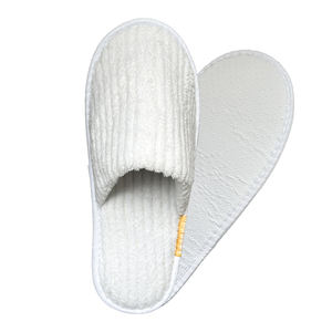 प्रीमियम मोटी-फाइबर सर्दियों गर्म गैर-पर्ची नीचे सफेद कोरल फ्लेक्स डिस्पोजेबल स्लाइपरों के लिए अनुकूलन योग्य लोगो - Product Image 6