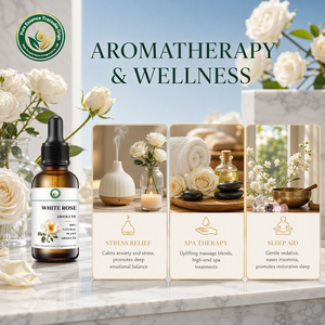 Aromaterapia para el Bienestar, Esencias Relajantes, <span class=keywords><strong>Rosa</strong></span> Blanca Absoluta (<span class=keywords><strong>Rosa</strong></span> <span class=keywords><strong>Alba</strong></span>) 100% Pura para Difusor y SPA - Product Image 1
