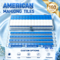 Prix de gros – Jeu de tuiles de mahjong américaines en acrylique de 38 mm à 4 couches, gravées sur mesure pour 4 joueurs