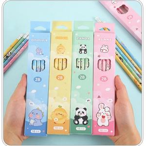 مجموعة أقلام رصاص خشبية كرتونية لطيفة 2B (10 قطع) - أدوات مدرسية للكتابة والرسم للأطفال معتمدة من FSC وEN71 وISO - Product Image 3