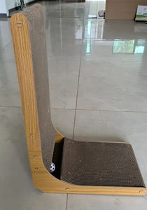 Rascador para Gatos en Forma de L, Material de Madera con Juguete de Bola, Protege los Muebles, Rascador de Cartón para Gatos - Product Image 4