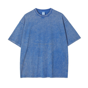 T-shirt imprimé en coton 100% de qualité supérieure, lavage à l'acide, coupe ample, vintage, unisexe, sur mesure - Product Image 3