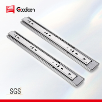 Goodcen SS 304/201 Glissières de tiroir en acier étanches à fermeture en douceur à roulement à billes télescopique Push-to-Open pour la cuisine, les repas et l'extérieur