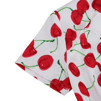Robe de plage d'été ODM Sweet Streetwear en soie/coton tissé imprimé, coupe ample, manches courtes, longueur genou