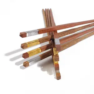 Factory Wholesale Gift Chicken Wing Wood Red Sandal wood Hotel Products Reusable 25CM Wooden Chopsticks