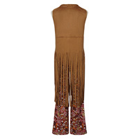Costume de cosplay rétro à franges, robe hippie des années 1960-1970 pour Halloween, costume de cosplay