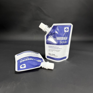 Sachet plastique de gommage chirurgical <span class=keywords><strong>antiseptique</strong></span> de 60ml Sachet à bec verseur pour <span class=keywords><strong>lotion</strong></span> Pochette jetable avec bec verseur - Product Image 3