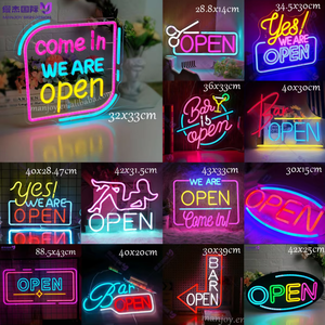 <span class=keywords><strong>Enseigne</strong></span> ouverte néon réglable super lumineuse pour vitrine d'entreprise, <span class=keywords><strong>enseigne</strong></span> LED ouverte pour magasins, restaurants, bars, hôtels, murs - Product Image 3