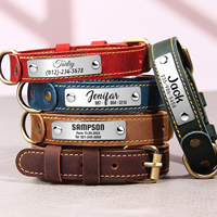 Vintage Echtleder Verstellbares Hundehalsband und Leine Set Personalisiert Maßgefertigt für Kleine Mittlere Große Hunde Haustier Großhandel