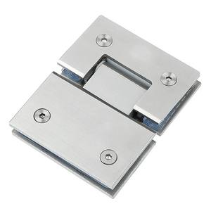 モダンステンレススチール90度スイングヒンジロータスリーフフレームレスガラスドアクリップバスルーム & キッチン用シャワールームアクセサリー - Product Image 1